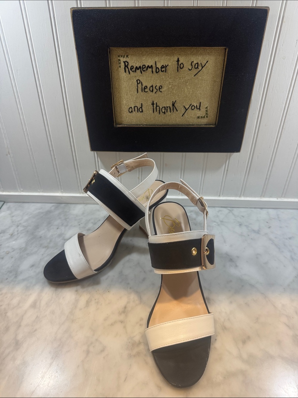 Beacon Black and White Heels